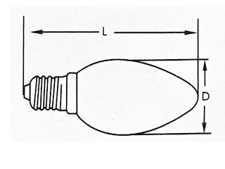 C7 Color Flicker Incandescent Bulb