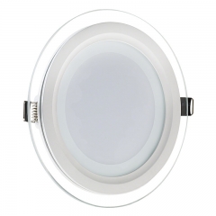 LED  6W 12W 18W Round Glass LED Panel Light